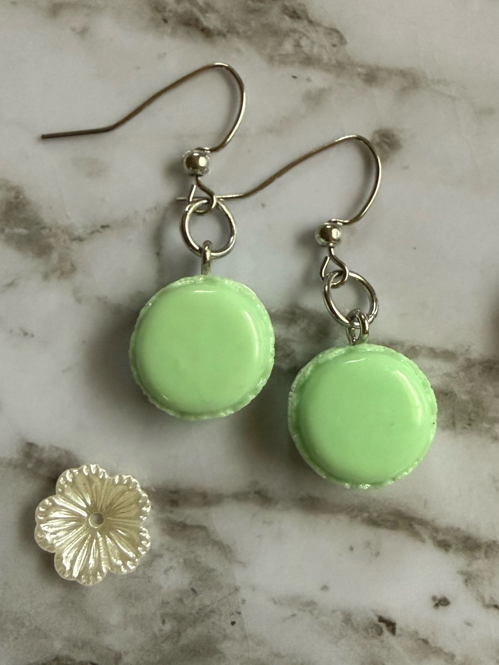 Light Green Drop Macaron Earrings - Women's Jewelry